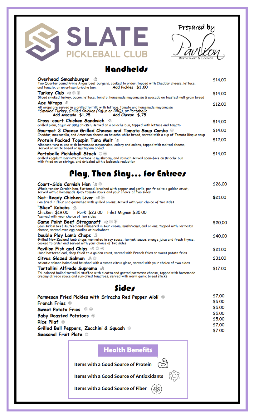 Dine-In Menu